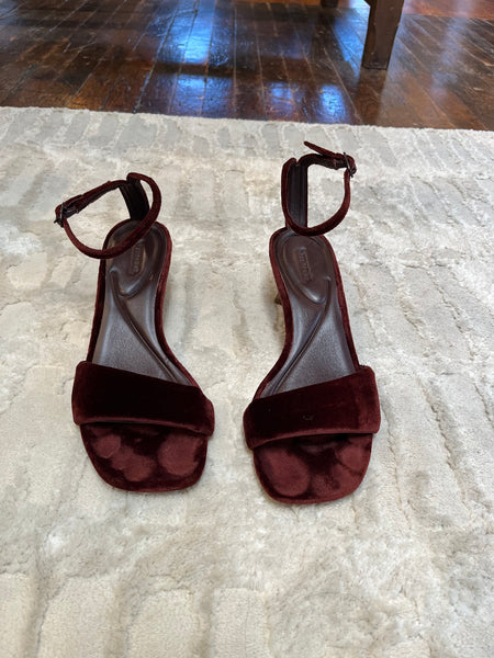 Prue Velvet Ankle Strap Sandals Size 8.5