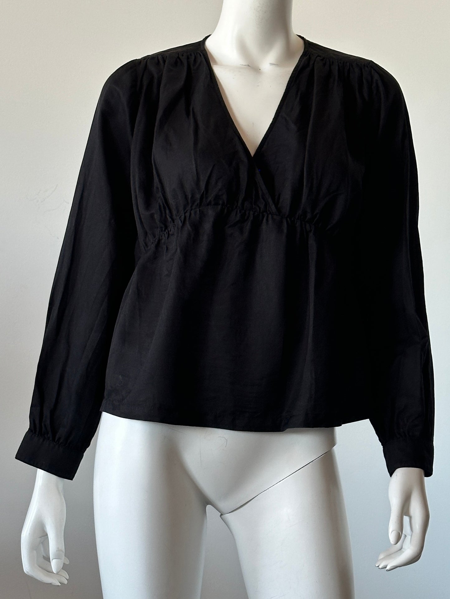 Delia Silk Blend V-Neck Top Size XS