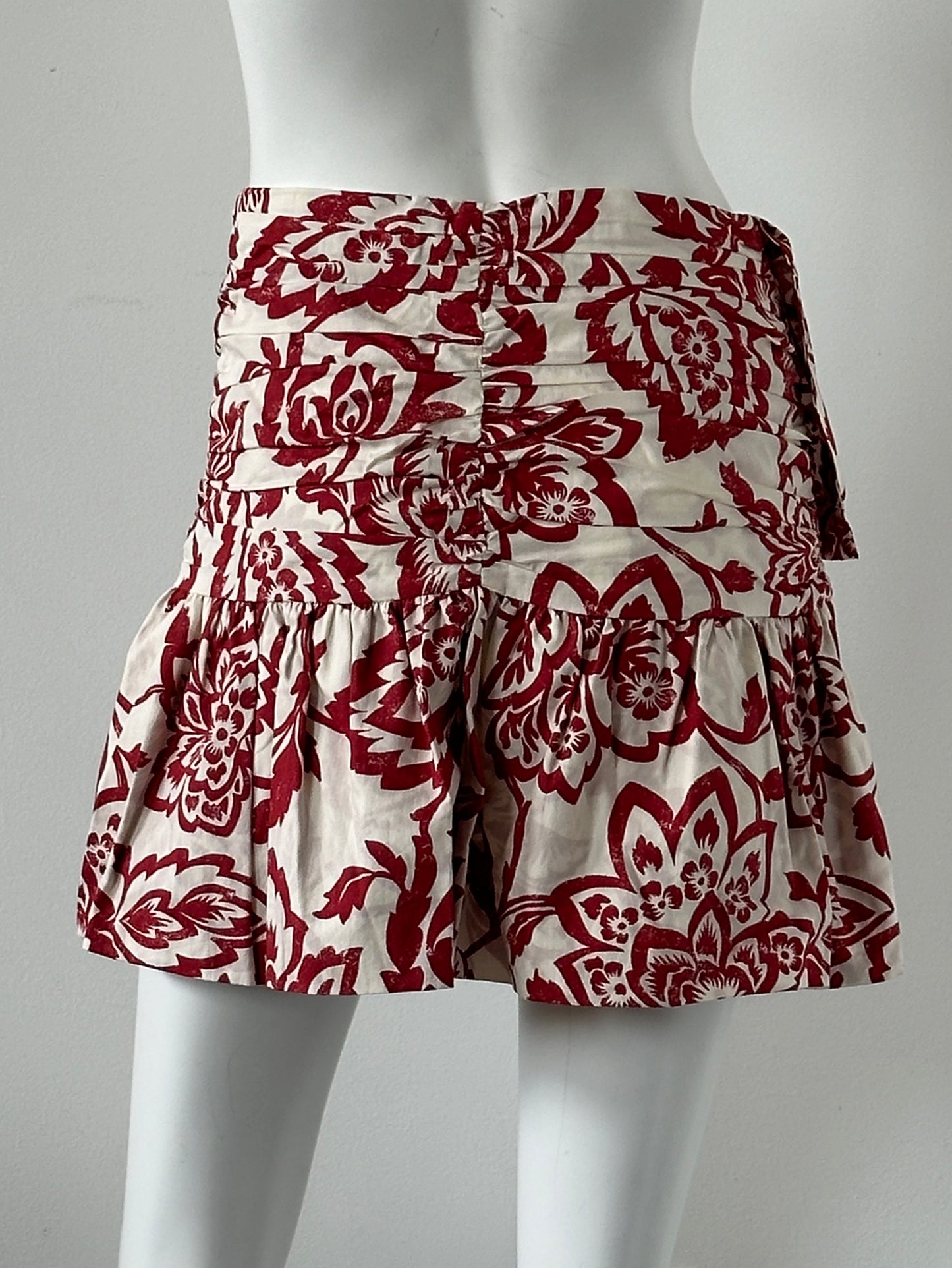 Floral Ruffle Mini Skirt Size Small