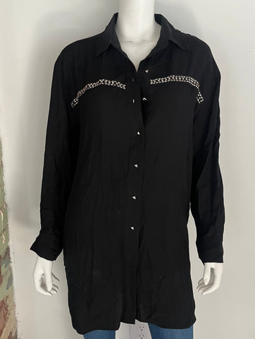 Studded Button Up Tunic Size Small