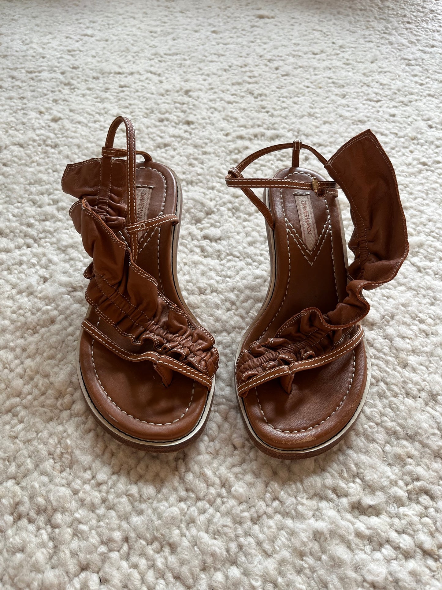 Skinny  Strap Ruffle Heels Size 39