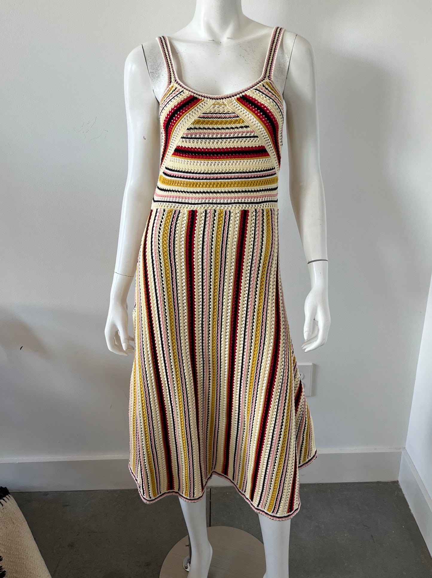 Vitali Multi Stripe Knit Dress Size 0