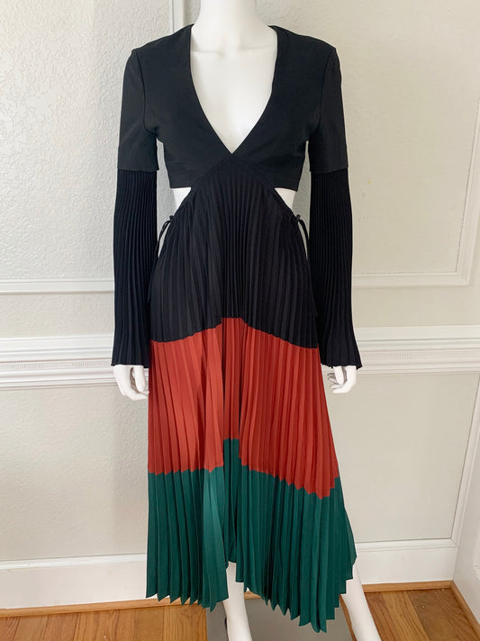 Rio Cutout Pleated Dress Size 4