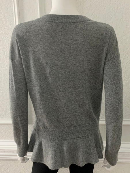 Layered Cashmere Ruffle Sweater Size XS