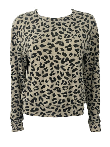 Cat Nap Leopard Sweatshirt Size Small