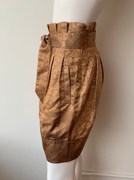 Woven Jacquard Skirt Size 0 NWT - lesfilsconsignment