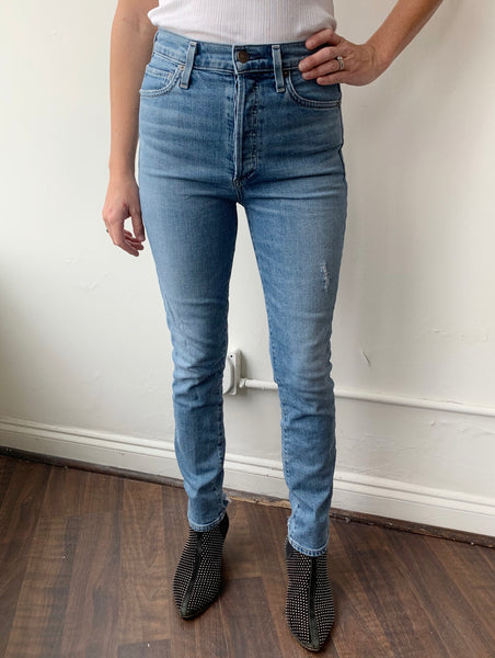 Olivia High Rise Slim Ankle Jeans Size 24