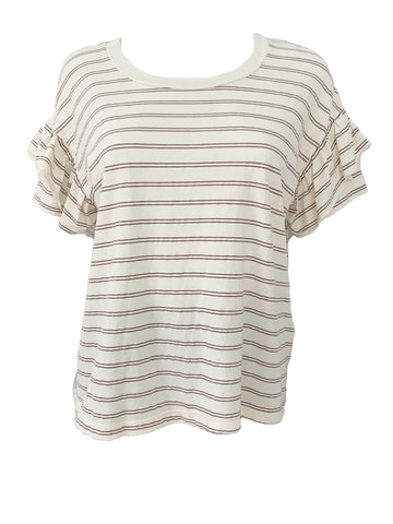 Ruffled and Striped Tee Size 0