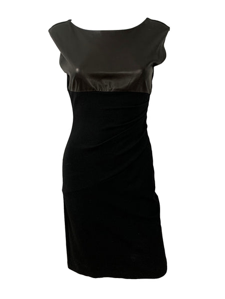 Jori Leather Combo Dress Size 4