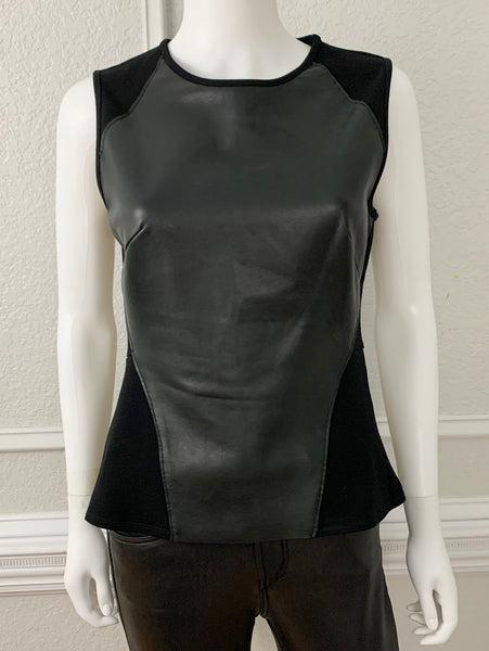 Combo Leather Top Size Small