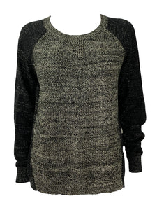 Metallic Raglan Sweater Size Medium