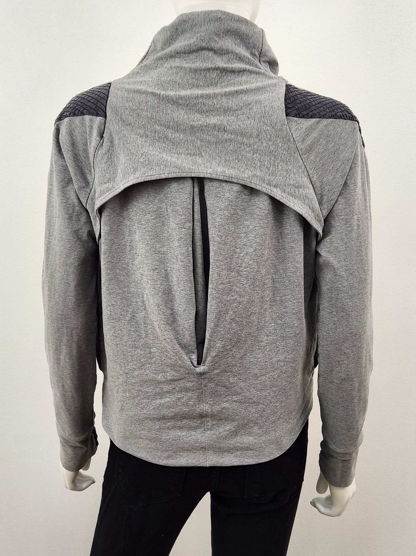 Cowl Neck Asymmetrical Zip Pullover Size 4