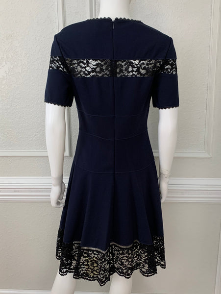 Lace Trim Midi Dress Size 8