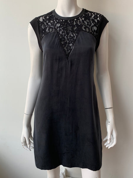Silk Dress with Lace Detailing Size 2