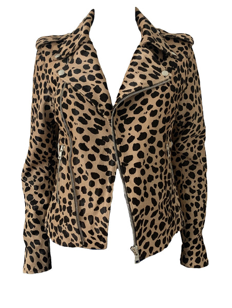 Nico Leopard Calf Hair Jacket Size Small