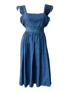 Chambray Apron Dress Size XS - lesfilsconsignment