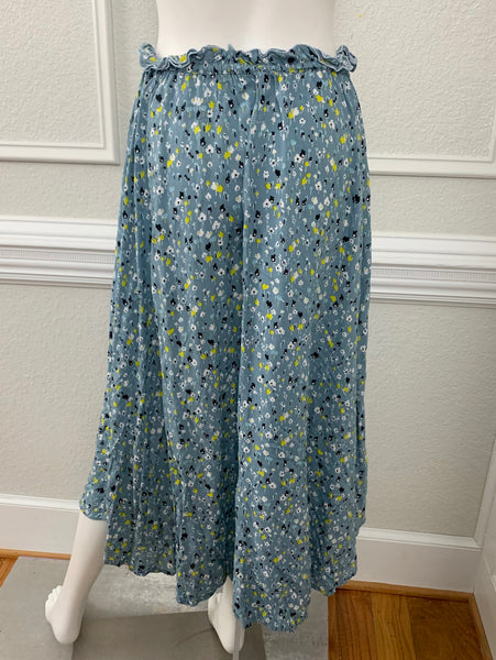 Angie Blue Floral Skirt Size Small