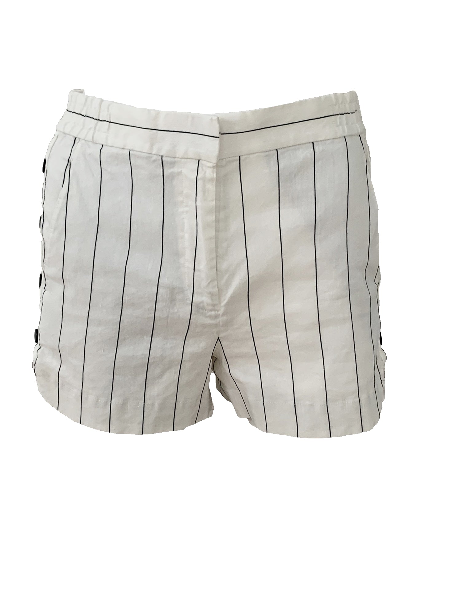 Linen Blend Striped Shorts Size 0