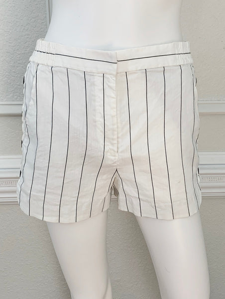 Linen Blend Striped Shorts Size 2