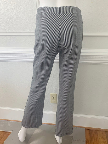 Striped Trousers with Front Slits Size Small