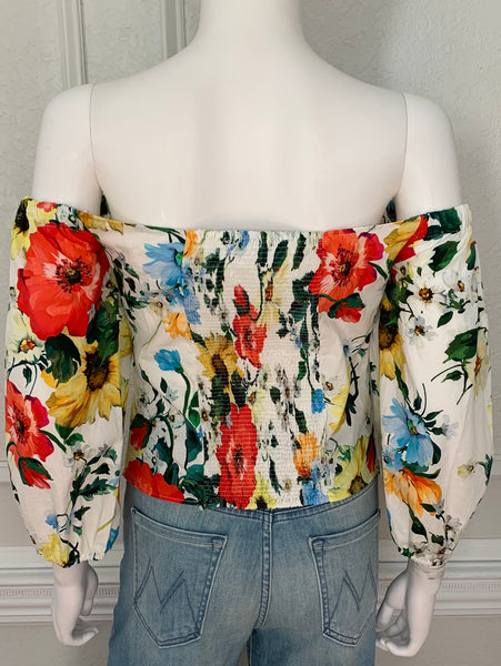 Floral Off the Shoulder Top Size Small