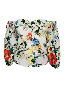 Floral Off the Shoulder Top Size Small