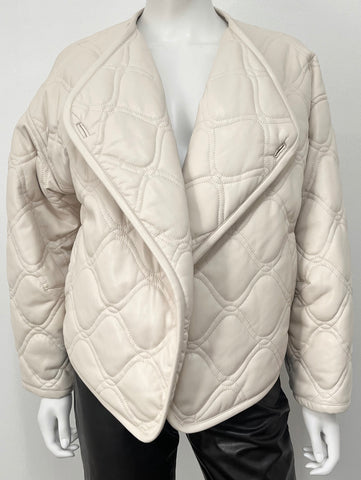 Emory Quilted Vegan Leather Jacket Size XS