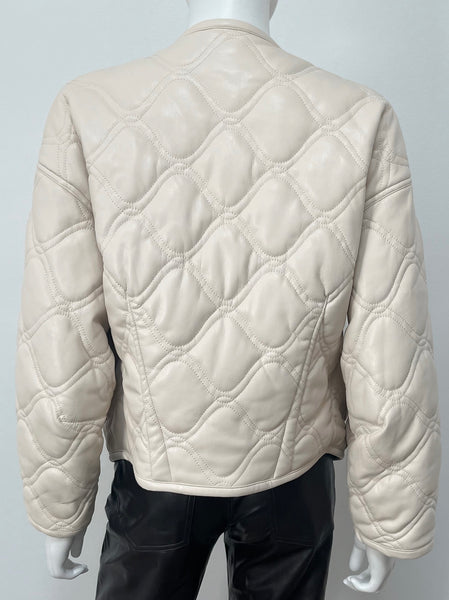 Emory Quilted Vegan Leather Jacket Size XS