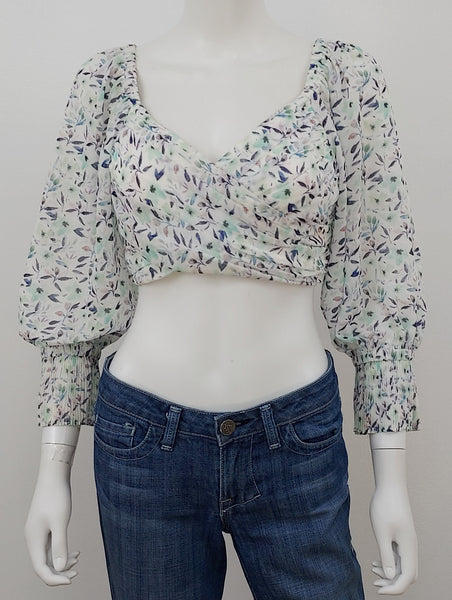 Ruby Floral Crop Top Size Small