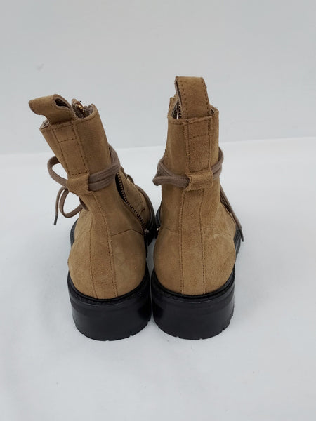 Suede Lace Up Boots Size 37