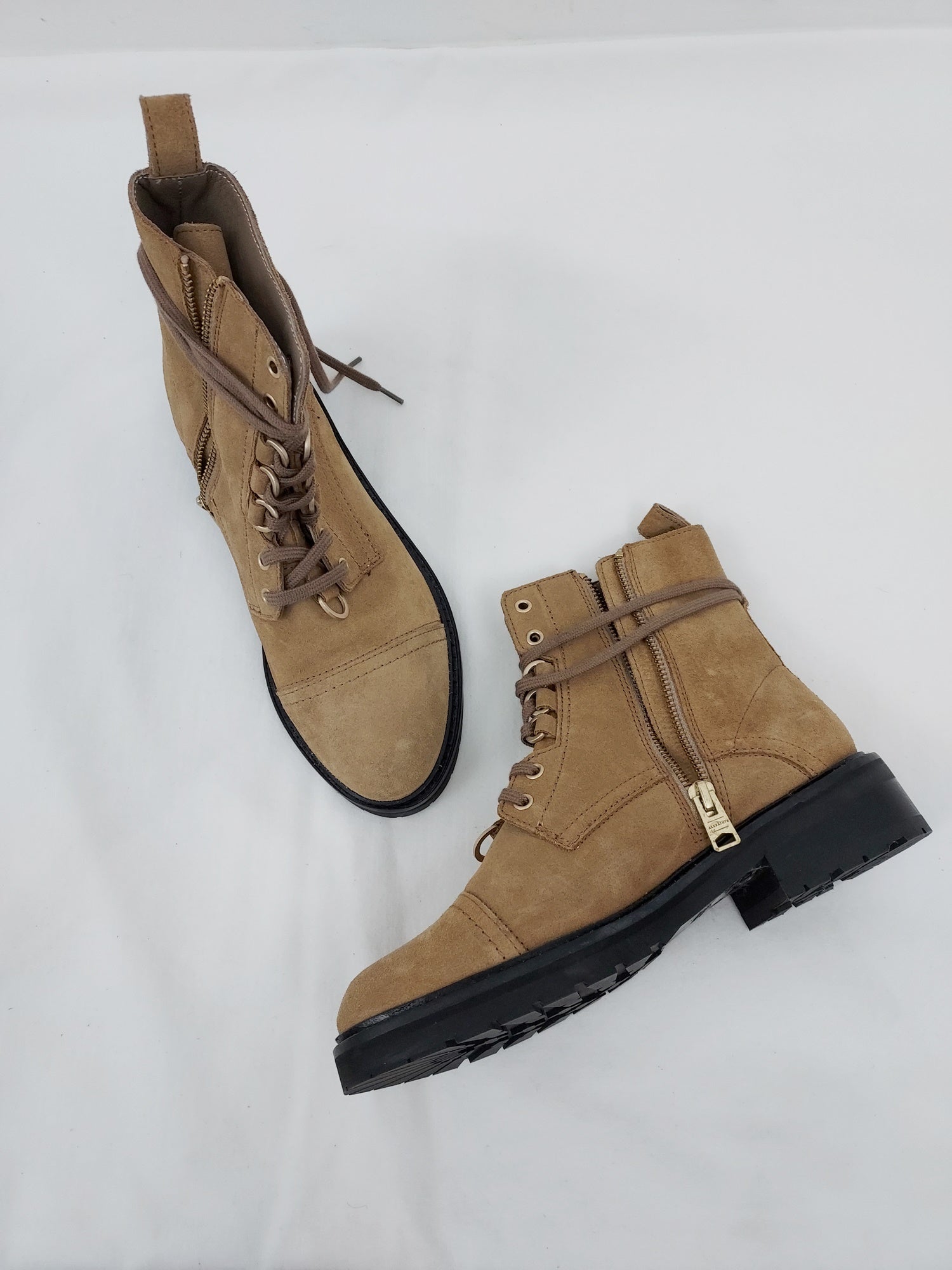 Suede Lace Up Boots Size 37
