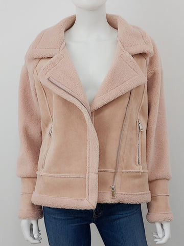 Anne Faux Shearling Jacket Size Small