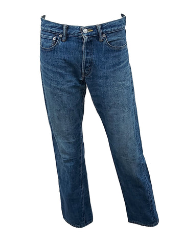 Japanese Denim Mid Rise Straight Leg Jeans Size 28