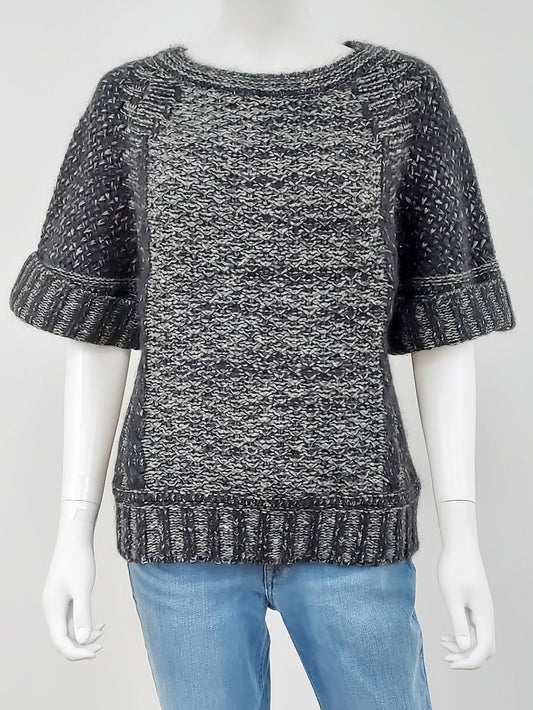 Short Sleeve Wool Sweater Size 1/Small