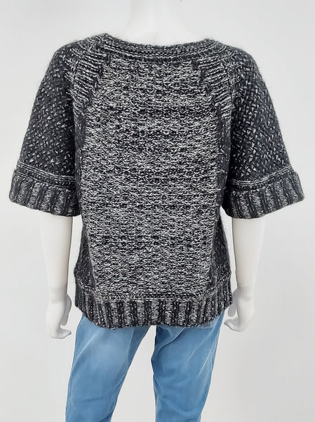 Short Sleeve Wool Sweater Size 1/Small