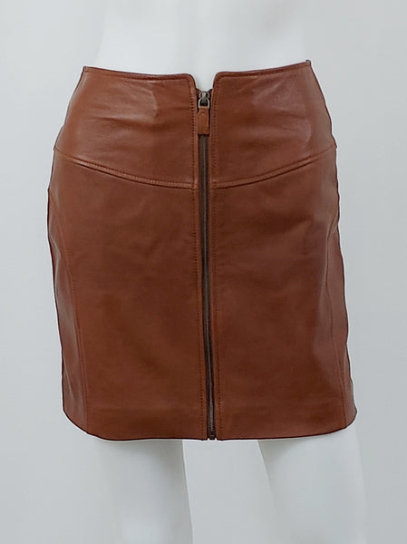 High Rise Leather Skirt Size 0