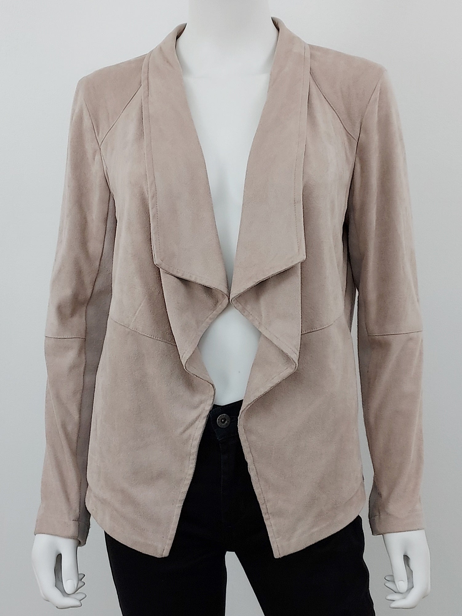 Faux Suede Draped Jacket Size Small