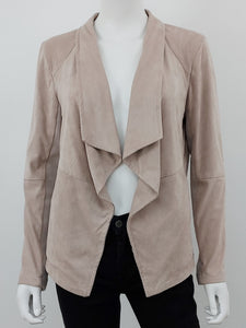 Faux Suede Draped Jacket Size Small