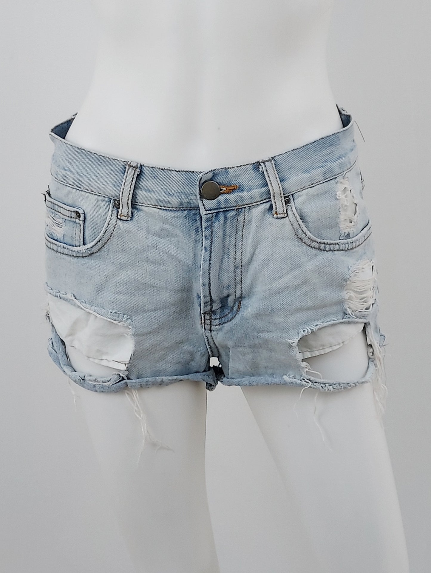 Distressed Denim Shorts Size 26