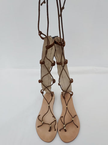 Conca Suede Lace Up Sandals Size 41
