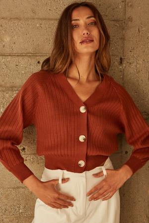 Megan Ribbed Knit Cardigan Size Small