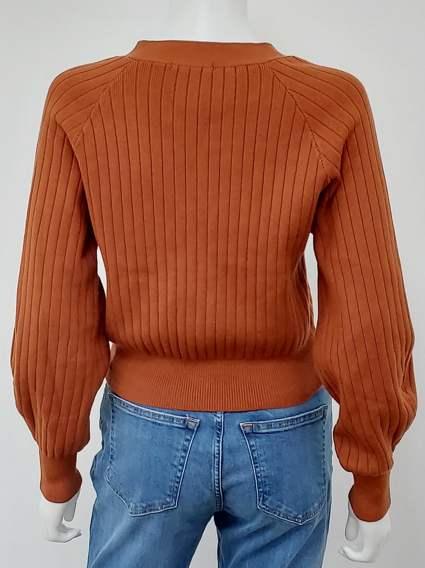 Megan Ribbed Knit Cardigan Size Small