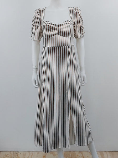 Striped Maxi Slip Dress Size 10 NWT
