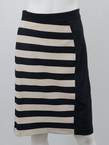 Striped Cotton Pencil Skirt Size Large
