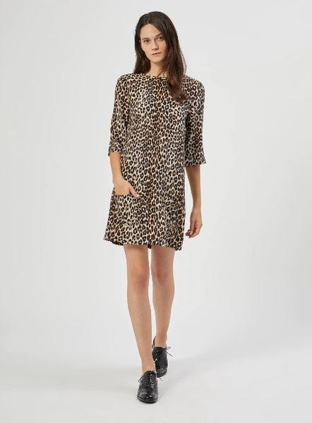 Aubrey Leopard Shift Dress Size Small
