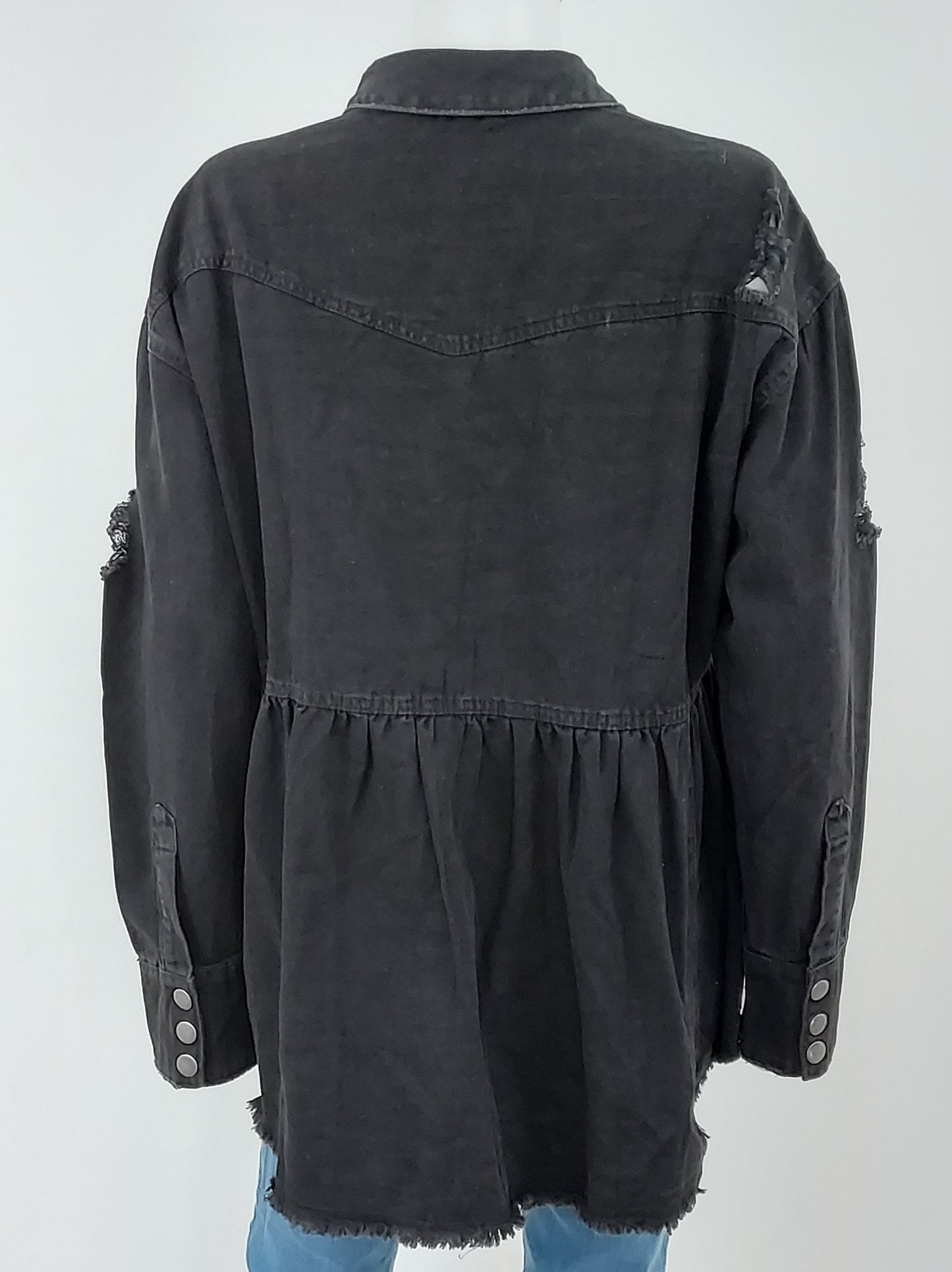Denim Ruffle Jacket Size Small