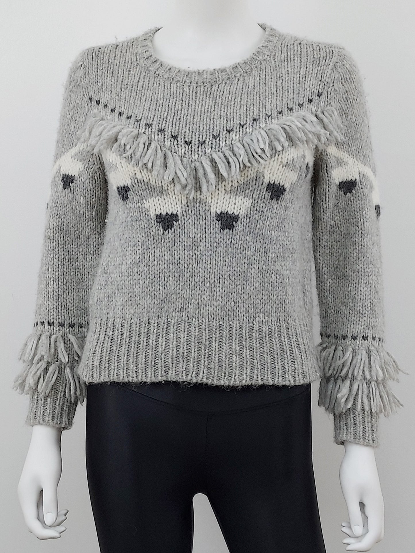 Atlas Fringe Sweater Size Small