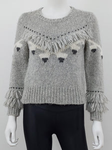 Atlas Fringe Sweater Size Small