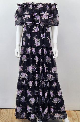 Floral Off the Shoulder Maxi Dress Size Small