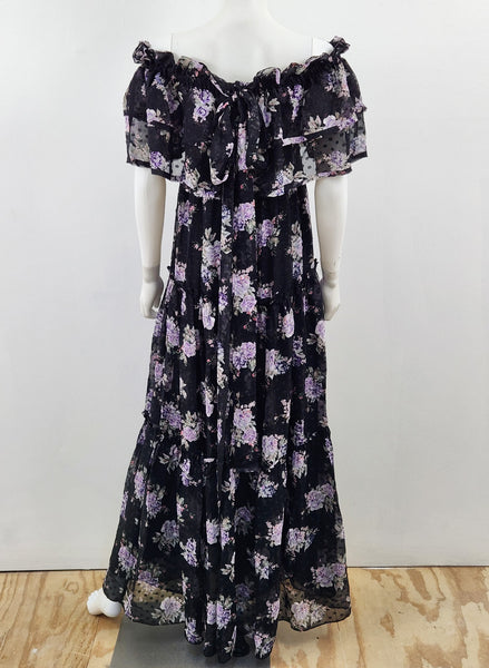 Floral Off the Shoulder Maxi Dress Size Small